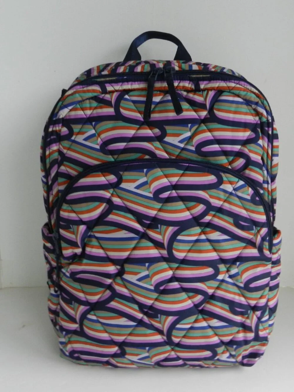 Vera Bradley Ultralight Essential LARGE Backpack Laptop Bag in Retro Ribbons